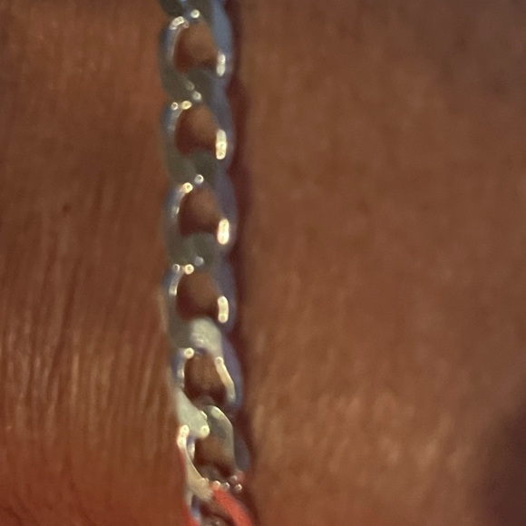 Sterling Silver Bracelet Curb 9” Chain 6MM - Picture 6 of 6